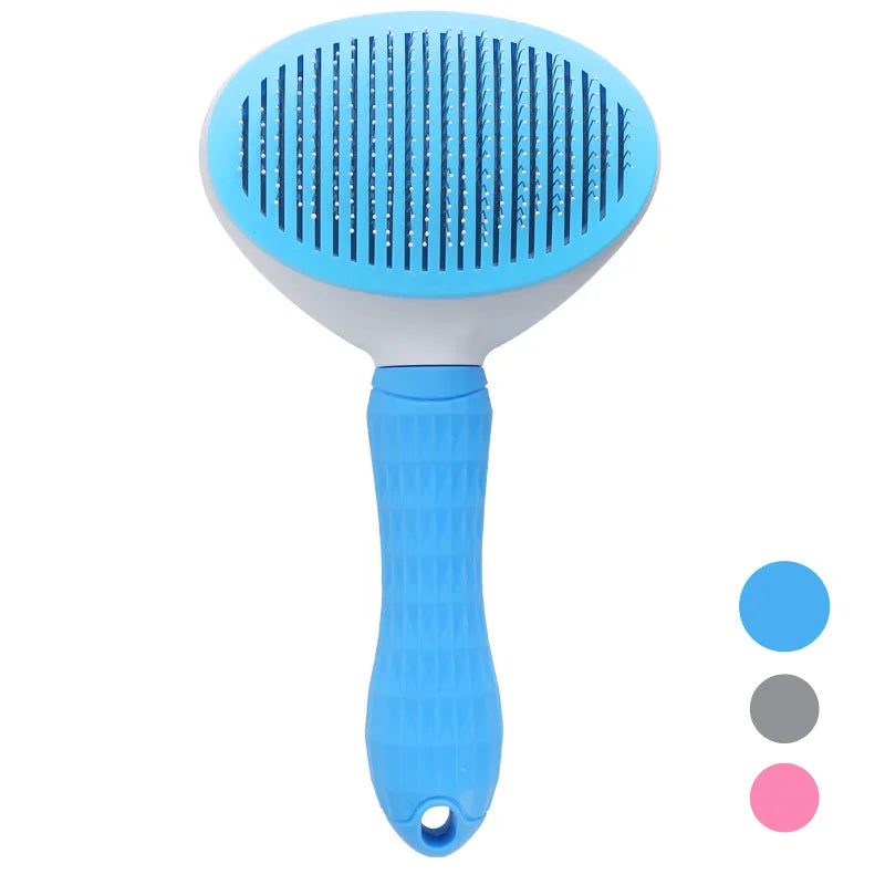Self-Cleaning Slicker Brush — Effortless Deshedding for Cats & Dogs