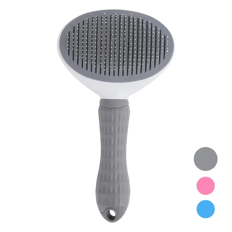 Self-Cleaning Slicker Brush — Effortless Deshedding for Cats & Dogs